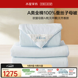 水星家纺蚕丝被100%蚕丝子母被子冬被冬季加厚被芯约10.2斤220cm×240cm