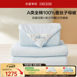 水星家纺蚕丝被100%蚕丝子母被子冬被冬季加厚被芯约10.2斤220cm×240cm