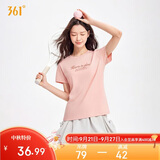 361°t恤衫女夏季新款潮流休闲宽松运动正肩上衣服短袖女装662629106-5