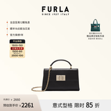 芙拉（FURLA）1927牛皮迷你女士单肩手提斜挎包链条包小芙袋女包 黑色
