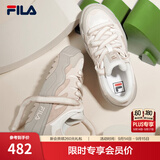 斐乐斑斓鞋丨FILA板鞋26新款女鞋透气休闲厚底增高鞋城市漫步鞋 奶白/浅粉-GP 35.5