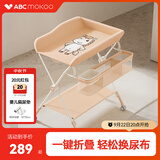 ABCMOKOO赛缇尿布台婴儿护理台新生儿多功能按摩抚触换尿布-卡通香槟金