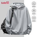 班尼路（Baleno）连帽卫衣男春秋季潮流ins简约大码带帽上衣男生宽松慵懒纯色帽衫