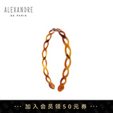 亚历山大（ALEXANDRE DE PARIS）中秋节礼物简约发箍浪漫镂空头箍时尚百搭发饰1573 E深褐色