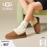 UGG秋季女士时尚舒适茸茸毛圈口平底休闲乐福鞋懒人毛毛鞋1119002 CHE | 栗色 37 39码及以下建议拍大一码
