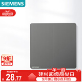 西门子（SIEMENS）开关面板 二开双控开关 86型暗装开关 皓彩深灰银5TA26243NC02