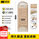 探险者（TAN XIAN ZHE）睡袋户外露营成人隔脏睡袋单人便携成年人酒店隔脏可拼接双人睡袋 【1.0KG】连帽单人睡袋-暖沙色