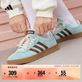 adidas「T头鞋」VL COURT CLASSIC板鞋德训鞋男女阿迪达斯轻运动 浅闪光蓝/棕色/淡绿 (推荐女生买小半码)   38