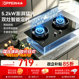欧派智焰Q850GS 5.2kW猛火双边定时 台嵌两用一级能效天然气燃气灶双灶台煤气灶京东自营