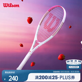 Wilson威尔胜轻量大拍面舒适粉白休闲网球拍BURN PINK   WR087910U2