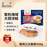 蓝雪三文鱼柳250g 智利大西洋鲑鱼3-4块去刺去骨冷冻生鲜海鲜水产
