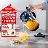 摩飞电器（Morphyrichards）养生壶 煮茶器烧水壶恒温调奶器茶壶多段变频烹煮智能菜单 玻璃壶1.5L大容量 MR6089蓝 中秋节礼物