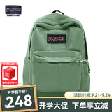 JANSPORT杰斯伯书包轻便双肩包男女旅行包简约背包电脑包学生校园 4QUE96D橄榄绿-侧袋+隔层
