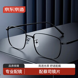 京东京造 近视眼镜框钛全框 睿镜系列 双非防蓝光镜片 1.74  黑色