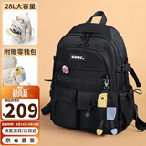 第九城（V.NINE）书包初高中生双肩包男女生14/15.6英寸电脑包大学生双肩旅行背包