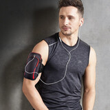 纽埃尔手机臂包轻薄透气户外运动臂袋男女手腕包健身骑行绑带臂套 小蛮腰臂包【红色】