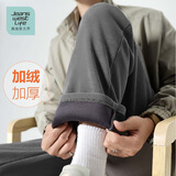JEANSWEST LIFE真维斯美式休闲裤男秋冬季加绒加厚雪尼尔潮牌长裤男士直筒裤子