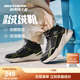 Skechers斯凯奇儿童秋冬休闲男女童二棉鞋轻质加绒保暖靴405222L/302583L 男童/黑色/绿色/BKGR 38