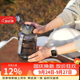 乐扣乐扣（LOCK&LOCK）小水库大容量塑料运动水杯户外冷水壶刻度把手男女杯子1.6L灰色