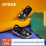CROCS卡骆驰贝雅卡骆班儿童洞洞鞋沙滩凉鞋男童女童拖鞋/207018/207019 黑色-001 33 (200mm)