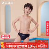 洲克（ZOKE）青少年儿童泳裤男中大童三角专业竞技训练舒适120626816 黑色 14