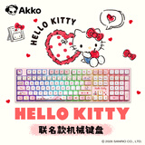 AKKO5108 V5 Hello Kitty联名蓝牙无线机械键盘游戏电竞108键女生电脑办公打字手感好有线三模键盘
