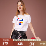 斐乐（FILA） 女装官方女士短袖T恤夏季休闲运动内搭t恤百搭短T上衣 标准白-F11W118151F L （170/88A/L）