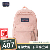 JANSPORT杰斯伯双肩包新款女男暮光复古学生书包旅行包商务通勤电脑包皮革 4QVBZ43 草莓慕斯【灯芯绒款】侧袋+隔层