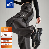 唐狮（TonLion）美式灰色阔腿工装裤女春季2026新款宽松束脚运动休闲裤子