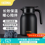 膳魔师（THERMOS）保温壶玻璃内胆家用大容量便携宿舍暖水壶热水瓶TEHA/TEHD TEHD-黑色 1.48L