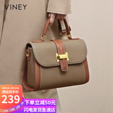 viney牛皮包包女包斜挎妈妈包中年手提单肩包生日礼物高端送女友母亲