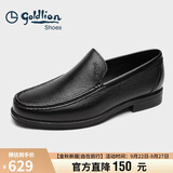 金利来（Goldlion）男鞋商务休闲鞋舒适轻质透气时尚皮鞋596830193ALB-黑色-40码