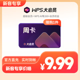 【手机号直充】WPS大会员周卡 含超级会员所有功能+WPS AI 金山办公软件PDF转word官方正版 图片处理PDF编辑转换文档修复批量输出长图1T云空间 海量模板资源 充值到自己账号 WPS大会员