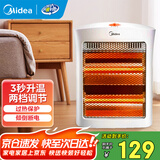 美的（Midea）小太阳取暖器 家用节能电暖器台式电热器暖气机办公室烤火炉暖脚器暗光防烫远红外电暖气 【倾倒断电 过热保护】 机械式 NS8-15D 台式
