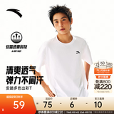 安踏（ANTA）多彩T | 短袖T恤男女夏季圆领上衣2026新款吸湿排汗宽松情侣短T 【经典logo】纯净白8103-7 快干棉+透爽科技 XL 男180/女175