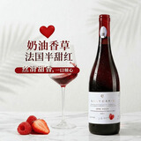 尚诺蒙法国进口红酒14度半甜红葡萄酒微醺果酒原酒750ml*1瓶中秋送礼