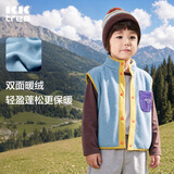 Kocotreekk树儿童马甲保暖宝宝春秋背心撞色口袋按扣设计