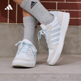 adidas ENTRAP美式校园风运动鞋少年感复古篮球风板鞋阿迪达斯   白色/矾土棕/浅蓝   41