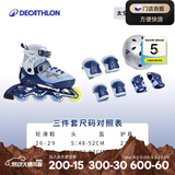 迪卡侬（DECATHLON）[门店自提]儿童可调节轮滑鞋初学者防崴脚溜冰鞋耐磨舒适轮滑鞋 太空旅行款套装 鞋+头盔+护具 32 -35码(脚长20-22cm)