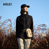 AIGLE艾高全拉链抓绒衣POLARTEC户外保暖锁温连帽女 黑色 BE651 建议拍小 38 (165/88A)