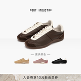 FOOT INDUSTRY 足下工业「品牌经典」芭蕾德训鞋真皮舒适百搭运动休闲透气女鞋 棕色/古白 「品牌经典」 40