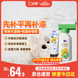 立邦墙面修复补墙膏荷净补墙漆刮板防霉堵洞抗裂去污白色 100ml+500g