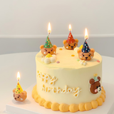 TaTanice 生日蜡烛 生日蛋糕蜡烛装饰插牌道具 生日礼物小熊蛋糕装饰蜡烛