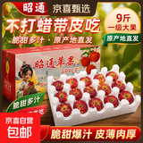 云南昭通正宗冰糖心丑苹果红富士苹果整箱新鲜当季生鲜樱桃小苹果 带箱9斤净重8斤装70mm+彩箱礼盒