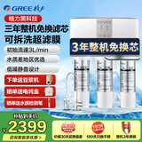 格力（GREE） 3年免换芯净水器家用直饮RO反渗透净水机自来水过滤器WTE-PC16-5X608A