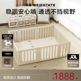 贝易婴儿爬爬垫围栏一体地上宝宝客厅防护栏彩虹帐篷屋150*200+PE