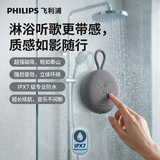 飞利浦（PHILIPS）TAS1120蓝牙音箱 电脑桌面音响 低音炮 大音量 超长续航 迷你便携 适用于车载浴室骑行 灰白色