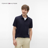 Tommy Hilfiger【纯色修身】26春夏男装珠地棉商务休闲短袖T恤POLO 深海藏青 M