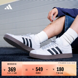 adidas「T头鞋」VL COURT CLASSIC板鞋德训鞋男女阿迪达斯轻运动   浅灰/黑色/金属银   43
