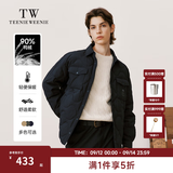Teenie Weenie小熊男装羽绒服冬季衬衫式羽绒服保暖外套外套男 藏青色 M (170)